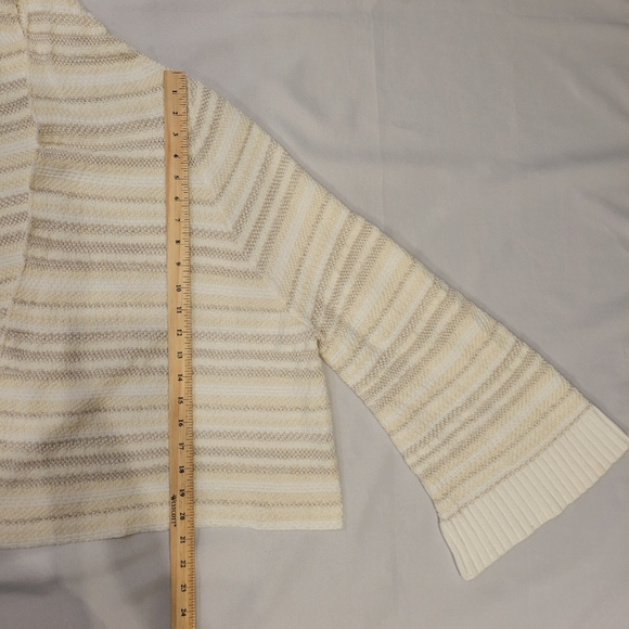Moth Anthropologie Women's Medium Cardigan Mahalia Striped Bell Sleeve - Picture 5 of 8